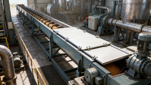 بهره‌وری کاربرد نوار نقاله‌های پیچی U شکل در کارخانه‌های خوراک دام