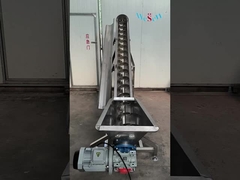 ناقل پیچ شیب دار فولاد ضد زنگ قابل سفارشی برای تغذیه خودکار سفارشی