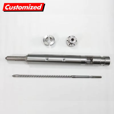 خرید آلیاژ فولاد ضد زنگ سفارشی واحد دوقلو Extruder پیچ بشکه متقابل تزریق سرب تغذیه پیچ آجر نیتروئید تولید آنلاین