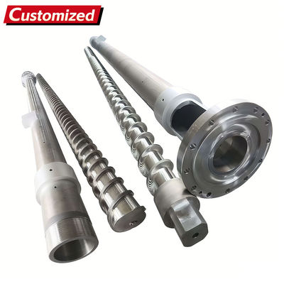 قیمت خوب م customized قطر 55 پیچ بشکه برای دستگاه اکسترودر برای مواد PP HDPE PPS LDPE نیتروره یا درمان دوتایی دستگاه پلاستیک آنلاین