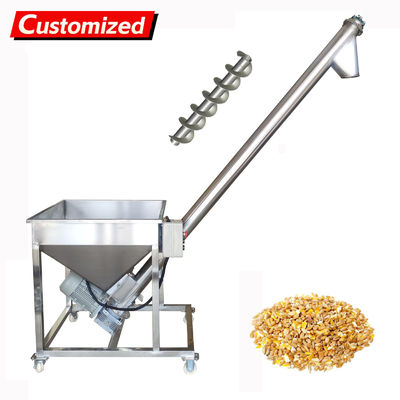 قیمت خوب oem Vertical Spiral Powder Conveyor 1100W Screw Type Automatic Granule‌ Conveyor 1400r/min Stainless Steel Spiral Feeding Machine with 66.93