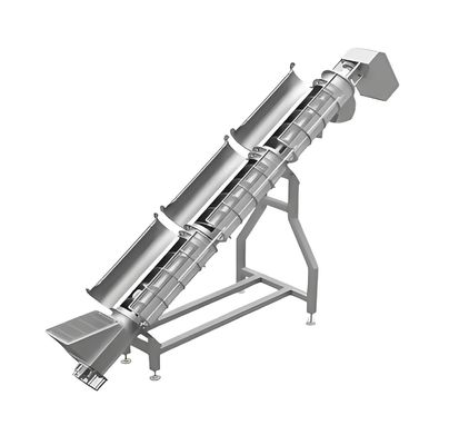 قیمت خوب حمل کننده مارپیچی با دوام فولاد ضد زنگ برای پردازش مواد غذایی و دستکاری مواد با سرعت تنظیم شده آنلاین