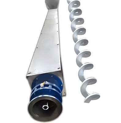قیمت خوب فولاد استنلیس شکل U بدون شفت دریل مارپیچ بادی خاکستری سیمان لوله لاغری اسپیرال ناقل آنلاین