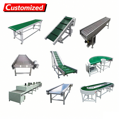 قیمت خوب 1 مجموعه حداقل سفارش، نوار نقاله متحرک استیل ضد زنگ سفارشی با نوار PVC آنلاین