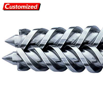 قیمت خوب سفارشی Co-Rotating مخروط دوقلو پیچ بشکه برای پروفایل لوله Pvc Wpc مخروط دوقلو پیچ بشکه دو فلزی آنلاین