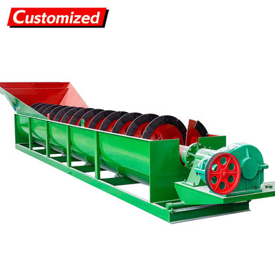 قیمت خوب Customized Stainless Steel Spiral Sand Washer with 40-280 tons/hour Capacity for Efficient Gravel Washing آنلاین