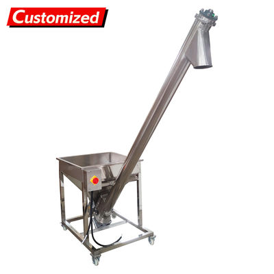 قیمت خوب customized Screw Powder Feeding Machine, Automatic Feeder Vibrating Hopper Inclined Conveyor, Powder Loading Machine Vibrating Hopper 110V آنلاین