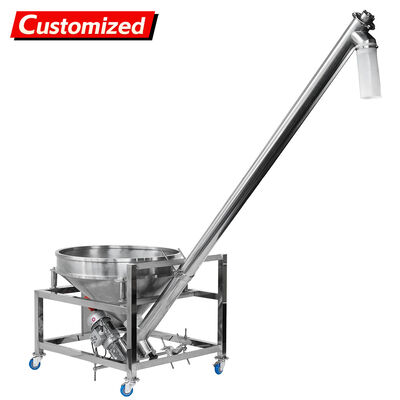 قیمت خوب Custom-designed inclined stainless steel screw conveyor, automatic feeding system for transporting non-free-flowing powdered products such as flour, talcum powder, coffee, milk powder, etc. آنلاین