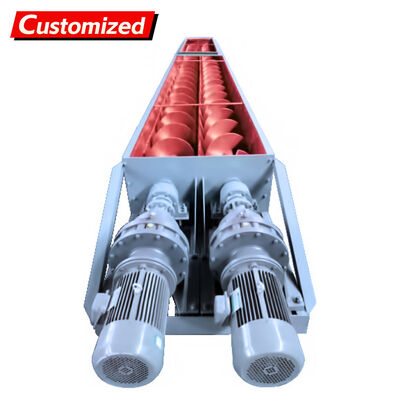 قیمت خوب OEM دو محور پیچ ناقل فولاد کربن / فولاد ضد زنگ ساختمانی مقاوم به پوشیدن ، مقاوم به خوردگی پودر صنعتی / دانه های حمل خاکستری پرواز ،تجهیزات دستکاری ذرات سیمان آنلاین