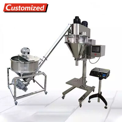 قیمت خوب دستگاه پر کردن پودر نیمه اتوماتیک با دقت ≤ ± 1٪ پر کردن و سیستم کنترل PLC برای دوز دقیق آنلاین